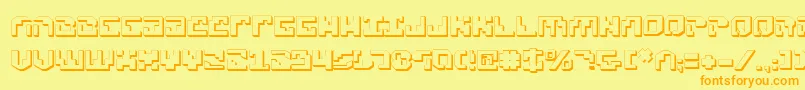 Saiba mais sobre a fonte Xenov23D Fonte Xenov23D – fontes laranjas em um fundo amarelo