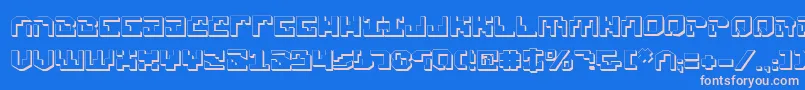 Xenov23D Font – Pink Fonts on Blue Background