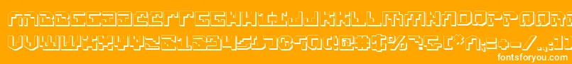 Xenov23D Font – White Fonts on Orange Background