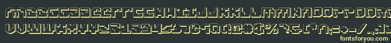 Xenov23D Font – Yellow Fonts on Black Background