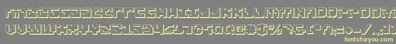 Xenov23D Font – Yellow Fonts on Gray Background