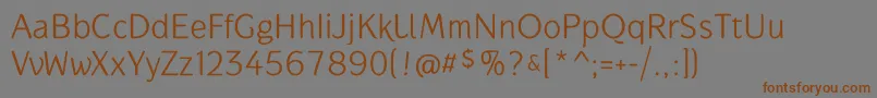 Fonte GauntletclassicTb – fontes marrons em um fundo cinza