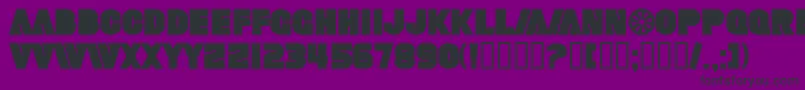 SfFortuneWheelBold Font – Black Fonts on Purple Background