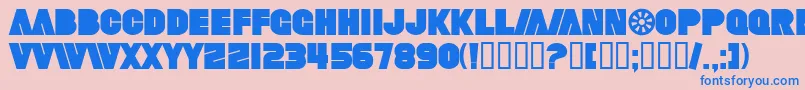 SfFortuneWheelBold Font – Blue Fonts on Pink Background