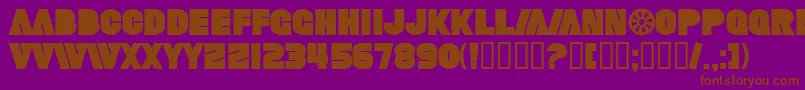 SfFortuneWheelBold Font – Brown Fonts on Purple Background