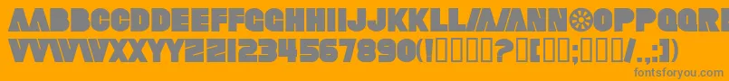 SfFortuneWheelBold Font – Gray Fonts on Orange Background