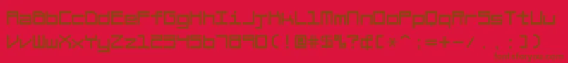 BraciolaMs Font – Brown Fonts on Red Background