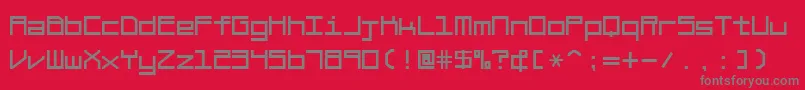 BraciolaMs Font – Gray Fonts on Red Background