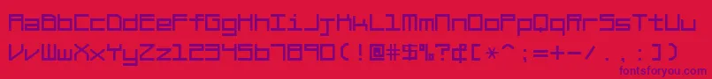 BraciolaMs Font – Purple Fonts on Red Background