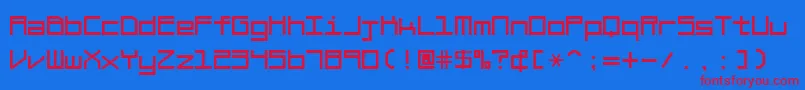 BraciolaMs Font – Red Fonts on Blue Background