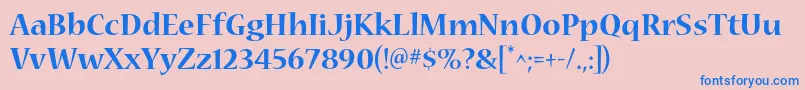 NuevastdBold Font – Blue Fonts on Pink Background