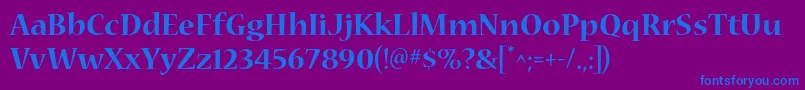 NuevastdBold Font – Blue Fonts on Purple Background