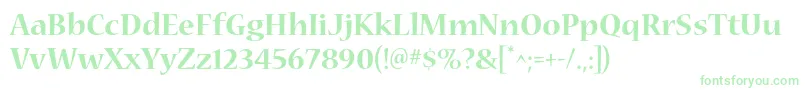 NuevastdBold-fontti – vihreät fontit valkoisella taustalla