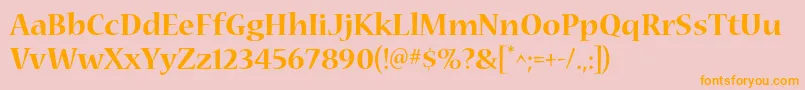 NuevastdBold Font – Orange Fonts on Pink Background