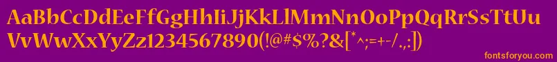 NuevastdBold Font – Orange Fonts on Purple Background