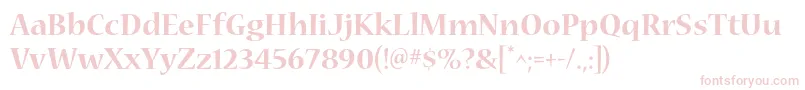 NuevastdBold-fontti – vaaleanpunaiset fontit valkoisella taustalla