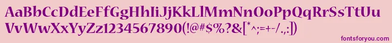 NuevastdBold-fontti – violetit fontit vaaleanpunaisella taustalla