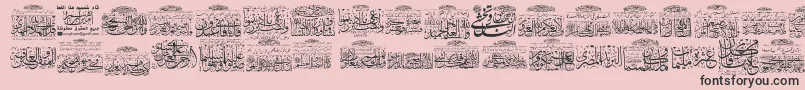 MyFontQuraan8 Font – Black Fonts on Pink Background