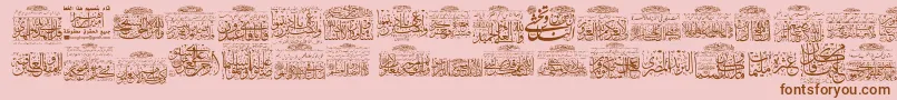 MyFontQuraan8 Font – Brown Fonts on Pink Background