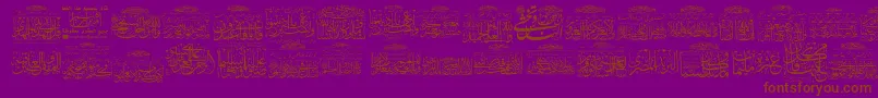 MyFontQuraan8 Font – Brown Fonts on Purple Background