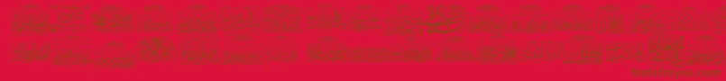 MyFontQuraan8 Font – Brown Fonts on Red Background