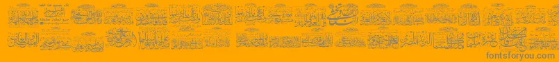 MyFontQuraan8 Font – Gray Fonts on Orange Background