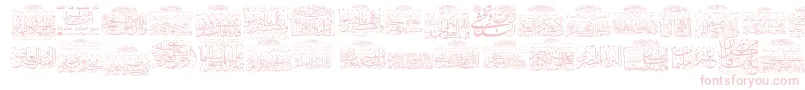 MyFontQuraan8 Font – Pink Fonts on White Background