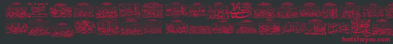 MyFontQuraan8 Font – Red Fonts on Black Background