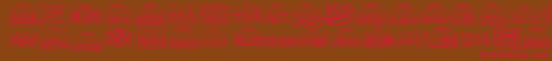 MyFontQuraan8 Font – Red Fonts on Brown Background