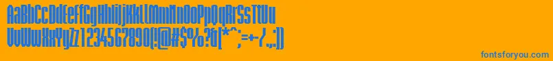 BriemakademistdBlackcond Font – Blue Fonts on Orange Background