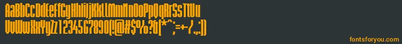 フォントBriemakademistdBlackcond – 黒い背景にオレンジの文字