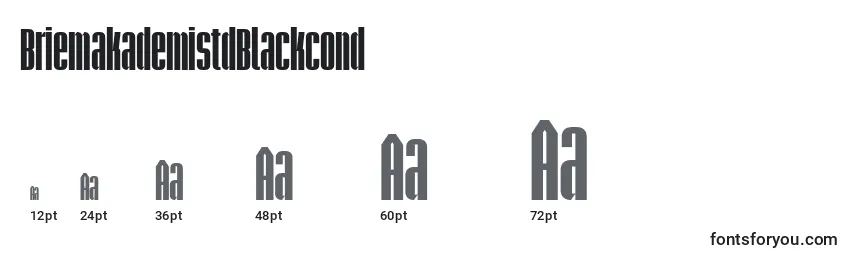 BriemakademistdBlackcond Font Sizes