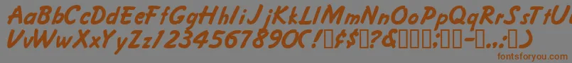 Fritzer Font – Brown Fonts on Gray Background