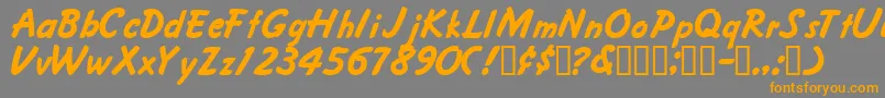 Fritzer Font – Orange Fonts on Gray Background