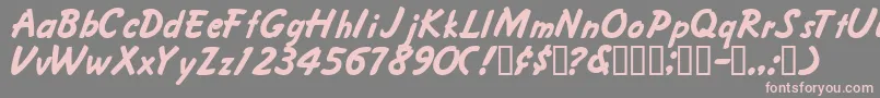 Fritzer Font – Pink Fonts on Gray Background