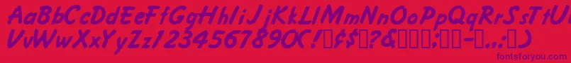 Fritzer Font – Purple Fonts on Red Background