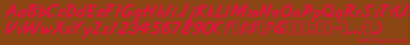 Fritzer Font – Red Fonts on Brown Background