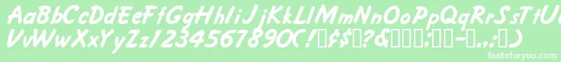 Fritzer Font – White Fonts on Green Background