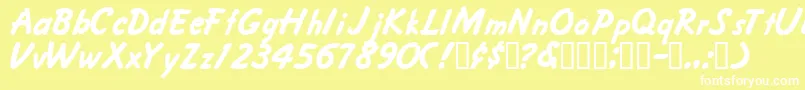 Fritzer Font – White Fonts on Yellow Background