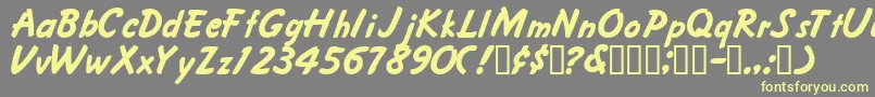 Fritzer Font – Yellow Fonts on Gray Background