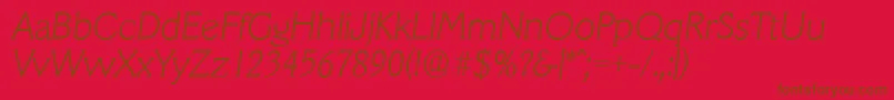 VeracruzserialXlightItalic Font – Brown Fonts on Red Background