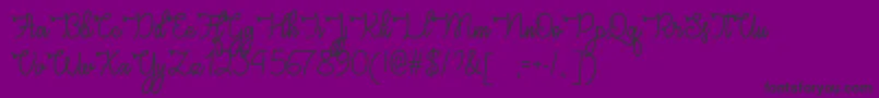 CongratsScriptOtf-Schriftart – Schwarze Schriften auf violettem Hintergrund