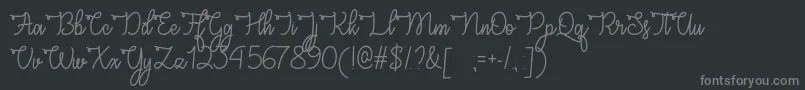 CongratsScriptOtf Font – Gray Fonts on Black Background