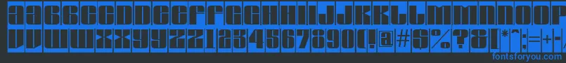 AGlobuscm Font – Blue Fonts on Black Background