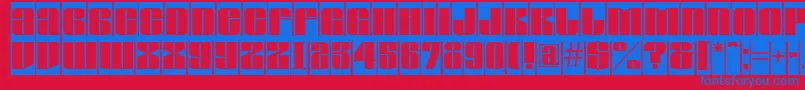 AGlobuscm Font – Blue Fonts on Red Background