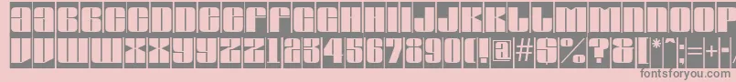 フォントAGlobuscm – ピンクの背景に灰色の文字
