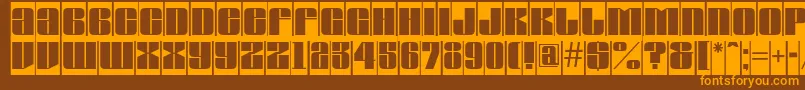 AGlobuscm Font – Orange Fonts on Brown Background