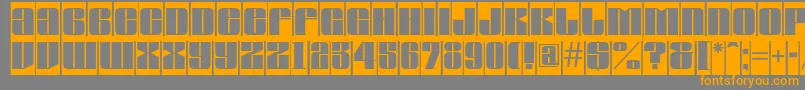 AGlobuscm Font – Orange Fonts on Gray Background