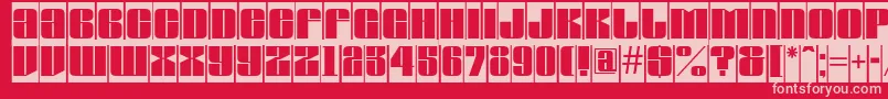 AGlobuscm Font – Pink Fonts on Red Background