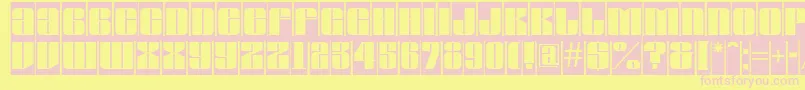 AGlobuscm Font – Pink Fonts on Yellow Background